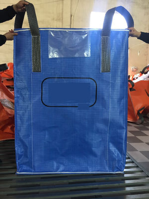 kaufen Blau siebt - prüfender großer gesponnener Rundschreiben-Tunnel-bohrwagen der Taschen-FIBC pp. bauscht sich mit Quadrat-Unterseite online manufacture