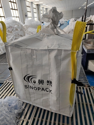 Gute Kältebeständigkeit 1500 kg PP Jumbo Fibc 4 Loops Unzertifizierte Schüttgutbeutel für den Transport von Schwerlastgut